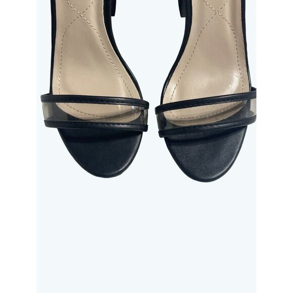 Modern Rebel Black Strappy Chunky Block Heel Sandals Women's Size 8 Open Toe - Picture 2 of 12